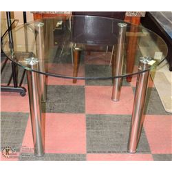 SHOWHOME ROUND GLASSTOP KITCHEN TABLE