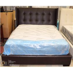 SHOWHOME QUEEN SIZE LEATHERETTE BEDFRAME ON CHOICE