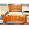 Image 1 : PINE QUEEN SIZE BEDFRAME-MATTRESS NOT INCL