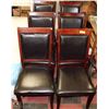 Image 1 : GROUP OF 6 LEATHERETTE AND CHERRY WOOD SIDECHAIRS