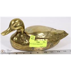 SOLID BRASS LIDDED DUCK