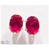 Image 1 : 22) 10K YELLOW GOLD RUBY STUD EARRINGS