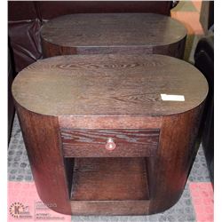 PAIR OF SHOWHOME END TABLES WITH DRAWER