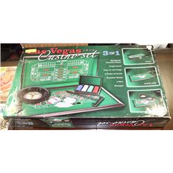 LAS VEGAS CASINO  3-IN-1 TABLE TOP GAME SET