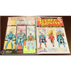 TWO OLD COMICS - BATMAN &  SECRET ORIGINS #1