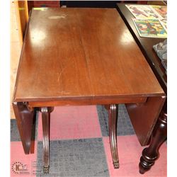 DUNCAN PHYFE DROP LEAF TABLE 59"X38"X29"H