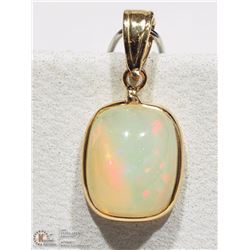 32) 14K YELLOW GOLD OPAL PENDANT