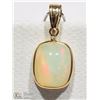 Image 1 : 32) 14K YELLOW GOLD OPAL PENDANT