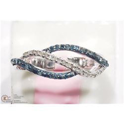 36) RHODIUM PLATED ST. SILVER DIAMOND RING