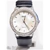 Image 1 : 37) NOBEL ST. SILVER QUARTZ GENUINE LEATHER WATCH