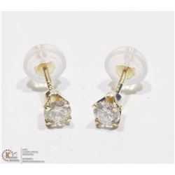 38) 14K YELLOW GOLD DIAMOND STUD EARRINGS