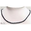 Image 1 : 39) 18K WHITE GOLD SAPPHIRE BEAD NECKLACE