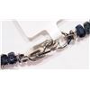 Image 3 : 39) 18K WHITE GOLD SAPPHIRE BEAD NECKLACE