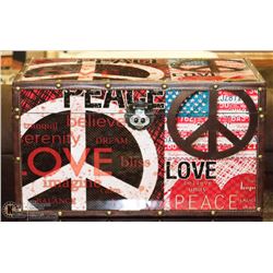 PEACE SIGN STORAGE TRUNK