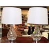 Image 1 : PAIR OF METAL AND GLASS SHOWHOME LAMPS