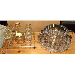 2 SETS OF MID CENTURY MODERN SERVEWARE.