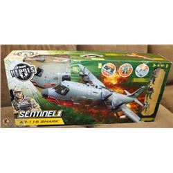 SENTINEL 1 SHARK AIRPLANE TOY WITH ARMY MEN