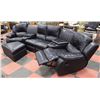 Image 2 : 5PC LEATHER SOFA WITH CONSOLE CUP HOLDERS &