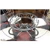 Image 2 : ROUND GLASS & METAL  DINING TABLE WITH 4 CHAIRS