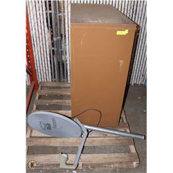 3 DRAWER FILING CABINET SOLD WITH SATTELITE DISH