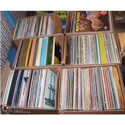6 BOXES OF ASSORTED RECORDS