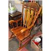 Image 1 : CARVED WOOD ROCKING CHAIR