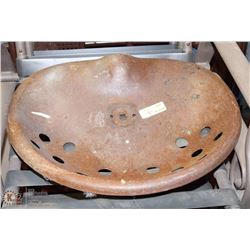 ANTIQUE METAL TRACTOR SEAT