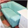Image 1 : SHOWHOME TEAL LEATHERETTE LOVESEAT