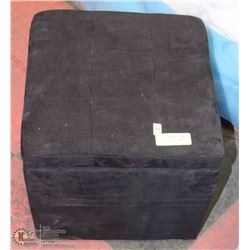 BLACK SUEDE LIKE  OTTOMAN