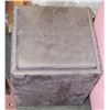 Image 1 : GREY  SUEDE LIKE  OTTOMAN