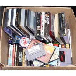 BOX OF DVD'S AND NES GAMES