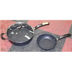 2 NEW THE ROCK COOKING PANS