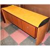 Image 1 : VINTAGE TEAK SIDEBOARD WITH LEATHER TOP