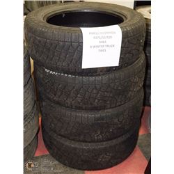 SET OF 4 PIRELLI SCORPION P275/55R20 M&S