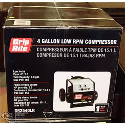 GRIP RIGHT 4 GALLON AIR COMPRESSOR