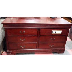 CHERRY WOOD 6 DRAWER DRESSER AS THEY COME