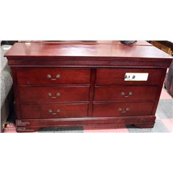 CHERRY WOOD 6 DRAWER DRESSER AS THEY COME