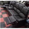 Image 2 : NEW BROWN LEATHERETTE RECLINING SOFA AND