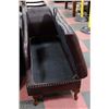 Image 2 : NEW BROWN LEATHERETTE STORAGE CHAISE LOUNGE CHAIR