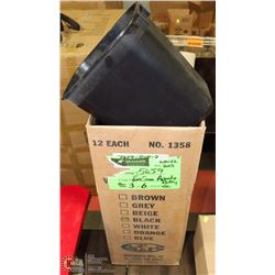 CASE OF 12 NEW PERSONAL GARBAGE CANS