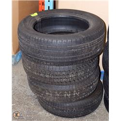 LOT OF 4 ASSORTED NEW TIRES INCL MOTOMASTER