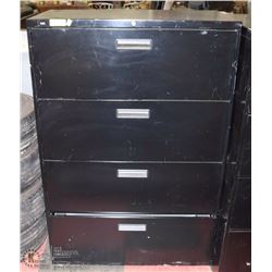 VERTICAL FILING CABINET 4 DRAWER BLACK
