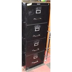 LATERAL FILING CABINET 4 DRAWER BLACK