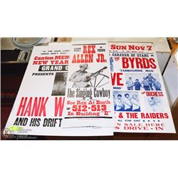 GROUP OF VINTAGE COUNTRY MUSIC POSTERS