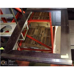 SMALL WOOD  FRAMED MIRROR 27"X38"