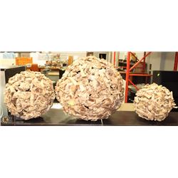 3 LARGE DECORATIVE SHOWHOME BALLS