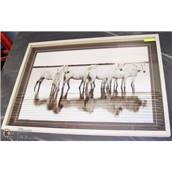 3D HORSES PICTURE. 42"X30"