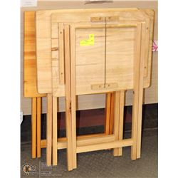 3 WOOD TV TRAYS.