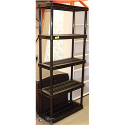 5-TIER BLACK STORAGE SHELVING UNIT