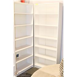 2 WHITE SHELVES 28"X6' HIGH
